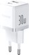 Адаптер питания сетевой Baseus Palm C+U 30W EU / P1011160A213-00 (белый) - 
