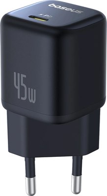 Адаптер питания сетевой Baseus PicoGo 45W EU / P10176800123-00 (черный) - 