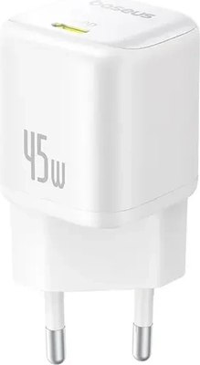 Адаптер питания сетевой Baseus PicoGo 45W EU / P10176800213-00 (белый) - 