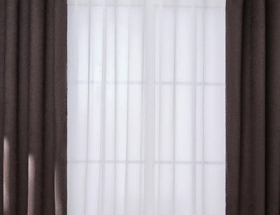 

Комплект штор, 150x250 шоколад + Гардина Вуаль 300х250 белый