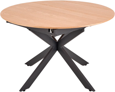 Обеденный стол Halmar Acord 120-200x120x75 (натуральный/черный) - 