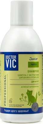 Шампунь для животных Doctor VIC С экстрактами шиповника и ромашки для котят (200мл) - 