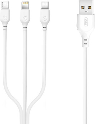 Кабель XO 3 в 1 USB кабель 1M / NB103 (белый) -