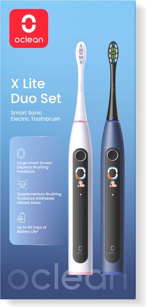 Набор электрических зубных щеток Oclean X Lite Duo Set N1801 (синий/серый)