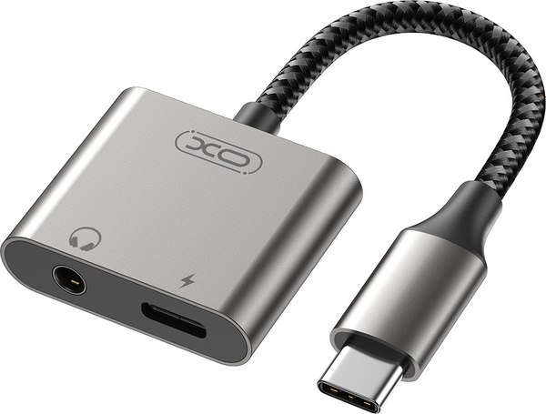 Адаптер XO С Type-c на Type-c + 3.5mm 27W / NB-R257B