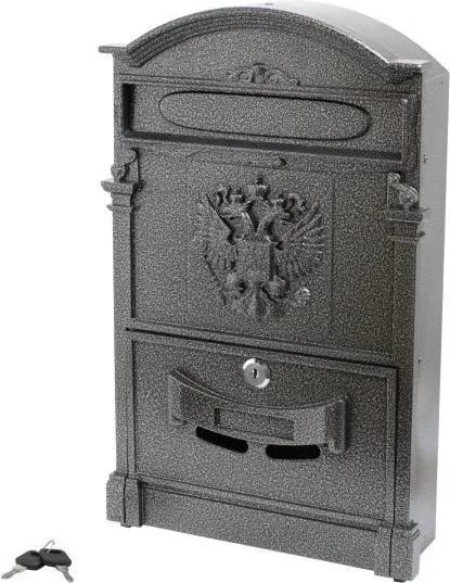 Почтовый ящик Аллюр Герб №4011 (серебристый)