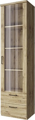 Шкаф-пенал с витриной Anrex Doorset 1V2S (дуб наварра) - 