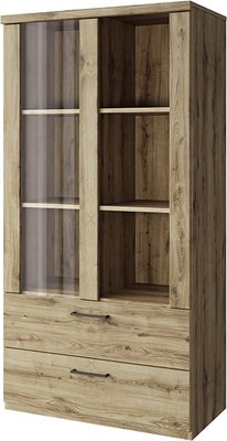 Шкаф с витриной Anrex Doorset 1V2S3N (дуб наварра) - 