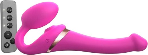 Вибрострапон Lovely Planet Strap-On-Me Multi Orgasm 6017449 (L, фуксия)