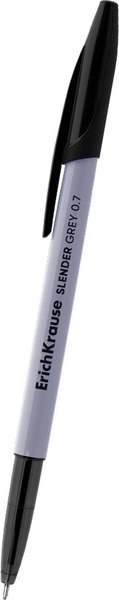 Набор шариковых ручек Erich Krause Slender Stick Grey 0.7, Super Glide Technology (4шт, черный)