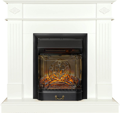 Каминокомплект Смолком Brighton STD-ASP Majestic FX M Black RC (белый ваниль) -