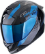 Мотошлем Scorpion Exo Exo-1400 Evo II Carbon Air Platted (р. M, карбон/синий) - 