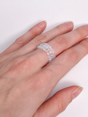 

Кольцо, Лунный камень Тройное 5435