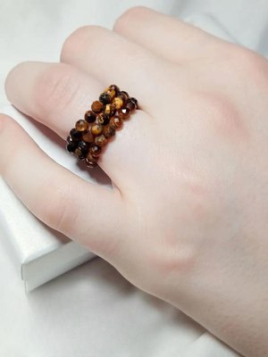 

Кольцо, Тигровый глаз Тройное 5537