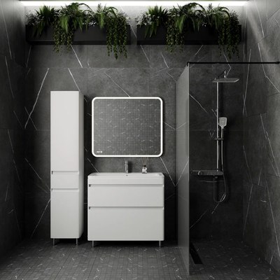 Зеркало Symbolite Атлантика 90x70 (с подсветкой и часами) - 