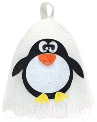 Шапка для бани Главбаня Пингвин / Б41005 (белый)