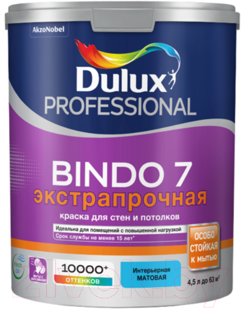 Краска Dulux Bindo 7 для стен и потолков