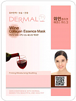 Маска для лица тканевая Dermal Wine Collagen Essence Mask (23г) - 