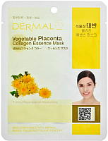 Маска для лица тканевая Dermal Vegetable Placenta Collagen Essence Mask (23г) - 
