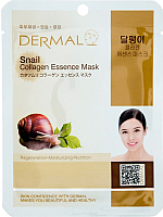 Маска для лица тканевая Dermal Snail Collagen Essence Mask (23г) - 