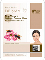 Маска для лица тканевая Dermal Bee Venom Collagen Essence Mask (23г) - 