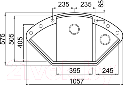 Мойка кухонная Elleci Easy Corner Bianco Titano G68 / LGYCOR68