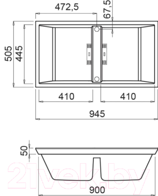 Мойка кухонная Elleci Dogma 100 Slim Black K86 / EKD1008686MSLM (standard SIR)