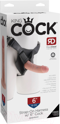 Страпон Pipedream Strap-On Harness Cock 44911 / PD5621-21 (телесный)