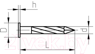 Гвоздь винтовой ЕКТ 3.1x40 / VZ011691 (5кг, оцинкованный)