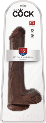 Фаллоимитатор Pipedream Cock With Balls на присоске / 74673 (коричневый)