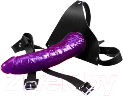 Страпон Pipedream Leather Strap On Satisfy-Her / 74641 (фиолетовый)