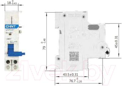 Расцепитель независимый Chint UVT-X1 для NXB-63 / 814987