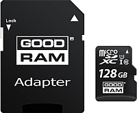 Карта памяти Goodram microSD UHS-I Class 10 128GB + адаптер (M1AA-1280R12) - 