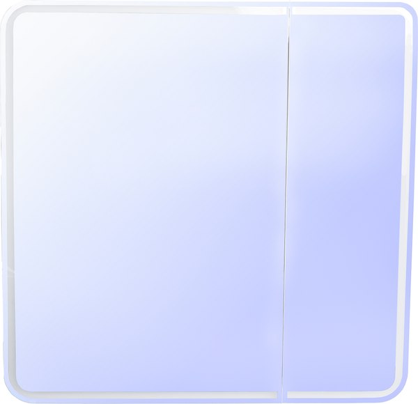 Шкаф с зеркалом для ванной Symbolite Каре 80x80