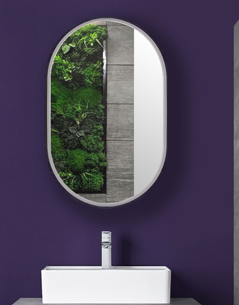 Шкаф с зеркалом для ванной Symbolite Каре Арка 60x90