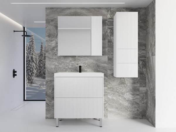 Купить Шкаф с зеркалом для ванной Symbolite Стокгольм 60 в Минске