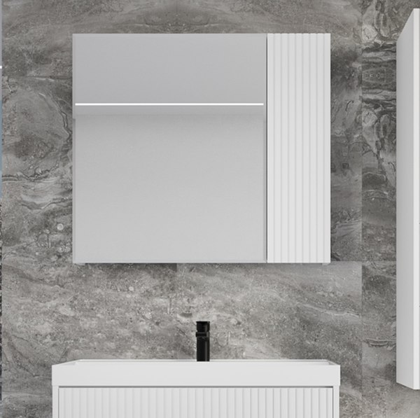 Шкаф с зеркалом для ванной Symbolite Стокгольм 70