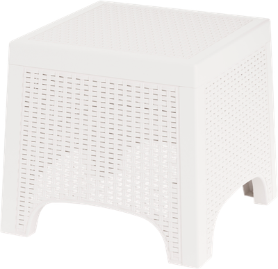 Кофейный столик садовый Альтернатива Ротанг Лайт М8910 (белый) - 