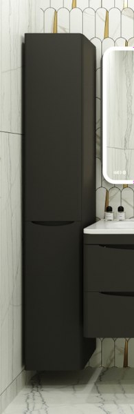 Шкаф-пенал для ванной Symbolite Бергамо L Люкс Plus с корзиной