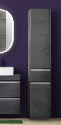 

Шкаф-пенал для ванной, Атлантика 35 Люкс Plus с корзиной