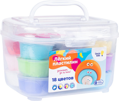 Пластилин легкий Genio Kids TA1724B (18цв) -
