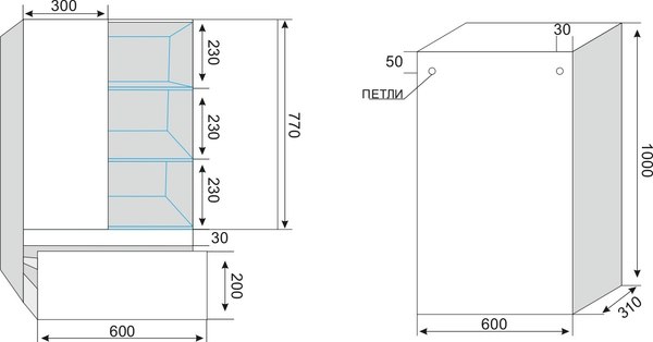Купить Шкаф для ванной Symbolite Атлантика 100 с ящиком в Минске