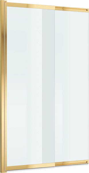 Стеклянная шторка для ванны BelBagno Luce-VF-11-100/145-C-ORO