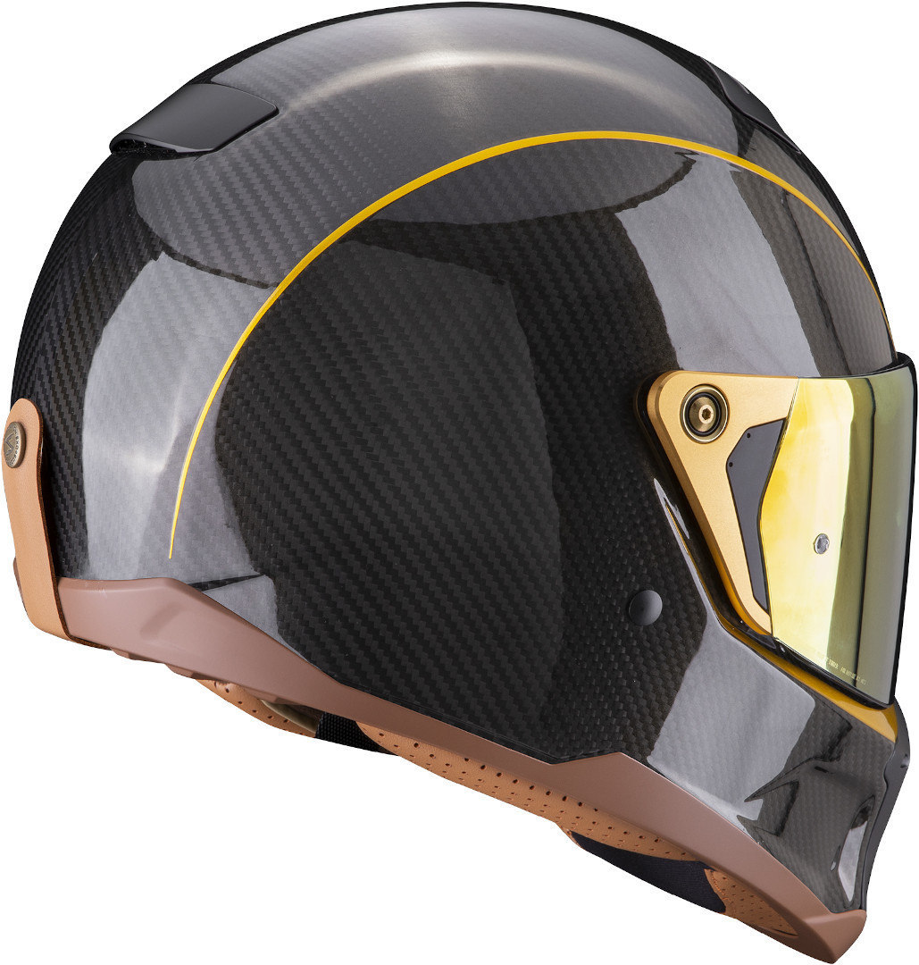 Мотошлем Scorpion Exo HX1 Carbon Se Solid (р. XL, карбон/черный/золотой) — фото 3
