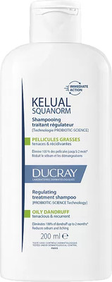 Шампунь для волос Ducray Kelual Squanorm от жирной перхоти (200мл) -