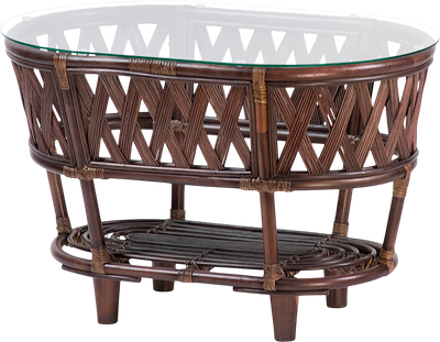 Кофейный столик садовый Мебель Солнца Рузвельт CBN овальный (орех матовый) - 