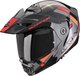 Мотошлем Scorpion Exo Adx-2 Galane (р. 2XL, серебристый/черный/красный) - 