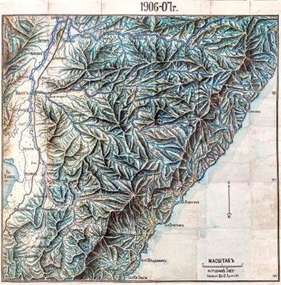 

Настенная карта, Карта. По Уссурийскому краю. Дерсу Узала