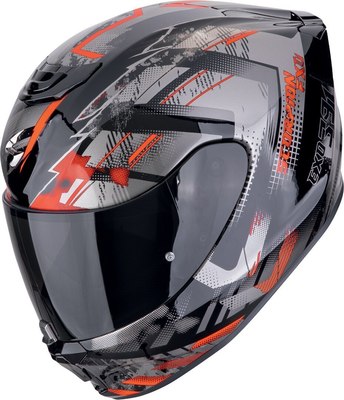 Мотошлем Scorpion Exo Exo-391 Clutter (р. XL, черный/красный/серый) - 