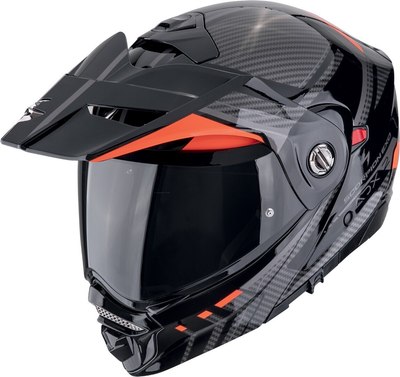 Мотошлем Scorpion Exo Adx-2 Lewis (р. S, черный/красный/карбон) - 